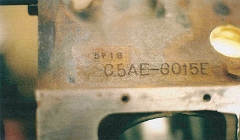 B-Engine Block C5AE-6015E date 5F18